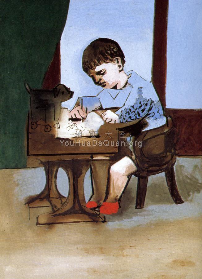 画画的保罗 - 巴勃罗·毕加索